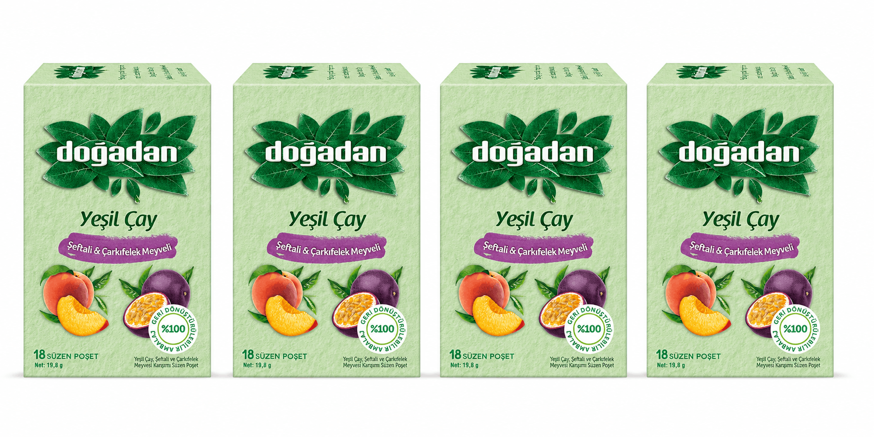 4 'lü Şeftali Çarkıfelek Meyveli